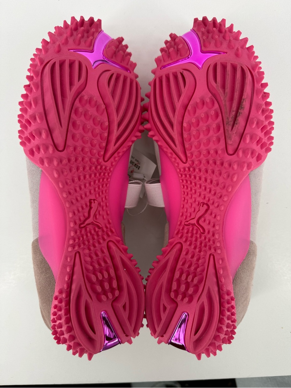 Puma Mary Jane Sneakers in Light Gray with Pink Sole - Picture 5 of 5